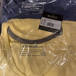 Eddie Bauer Yellow/Blue V-Neck T-Shirt (2 PK)
